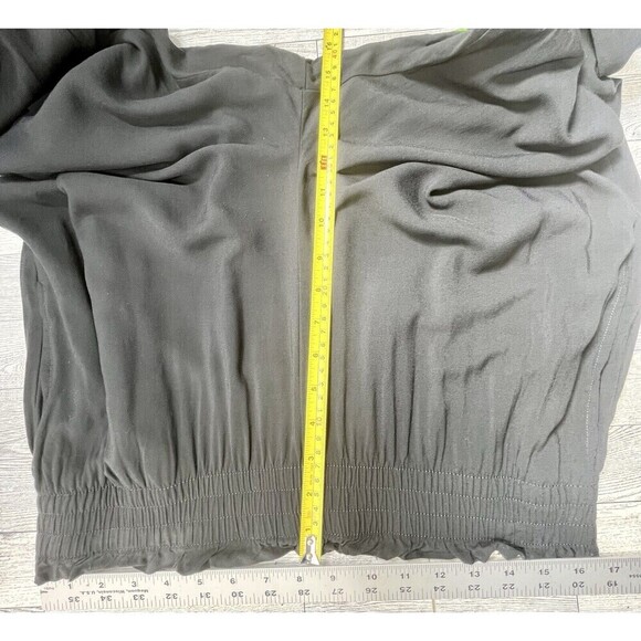 Abercrombie & Fitch Womens Pants Black L Pull On Wide Leg Lagenlook Minimalist - Picture 6 of 8